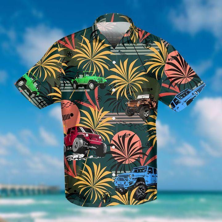 Felacia [Hawaii Shirt] Awesome Jeep Tropical Unisex Hawaiian Aloha Shirts-ZX1248
